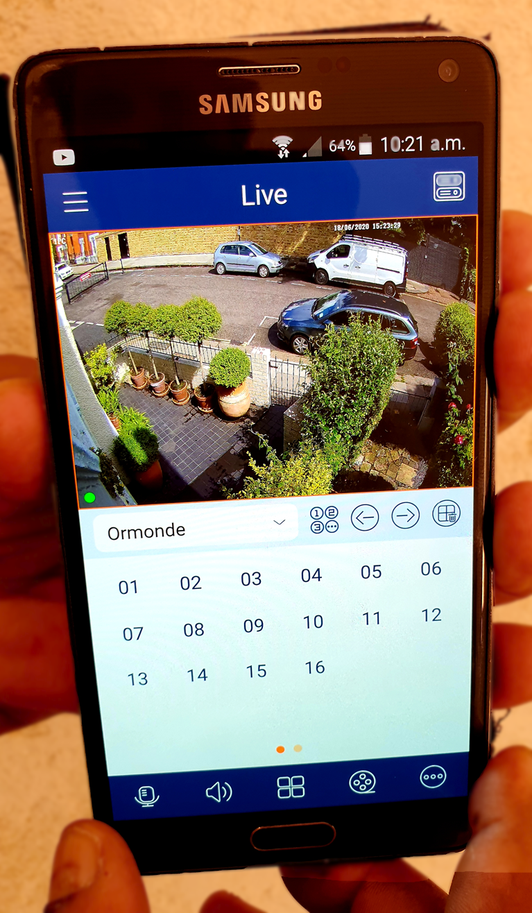 Live CCTV mobile viewing on phone